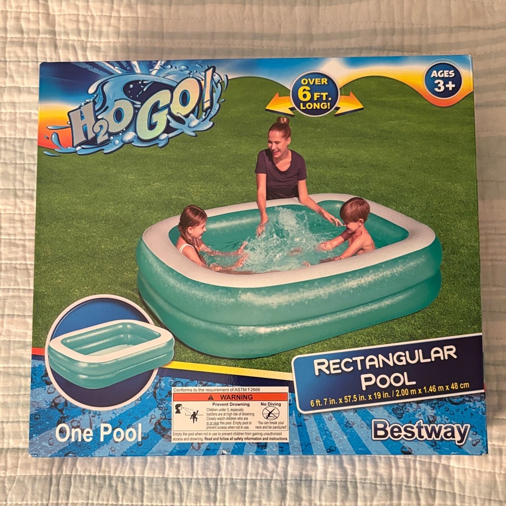 Bestway Kids Rectangular Pool - Aqua